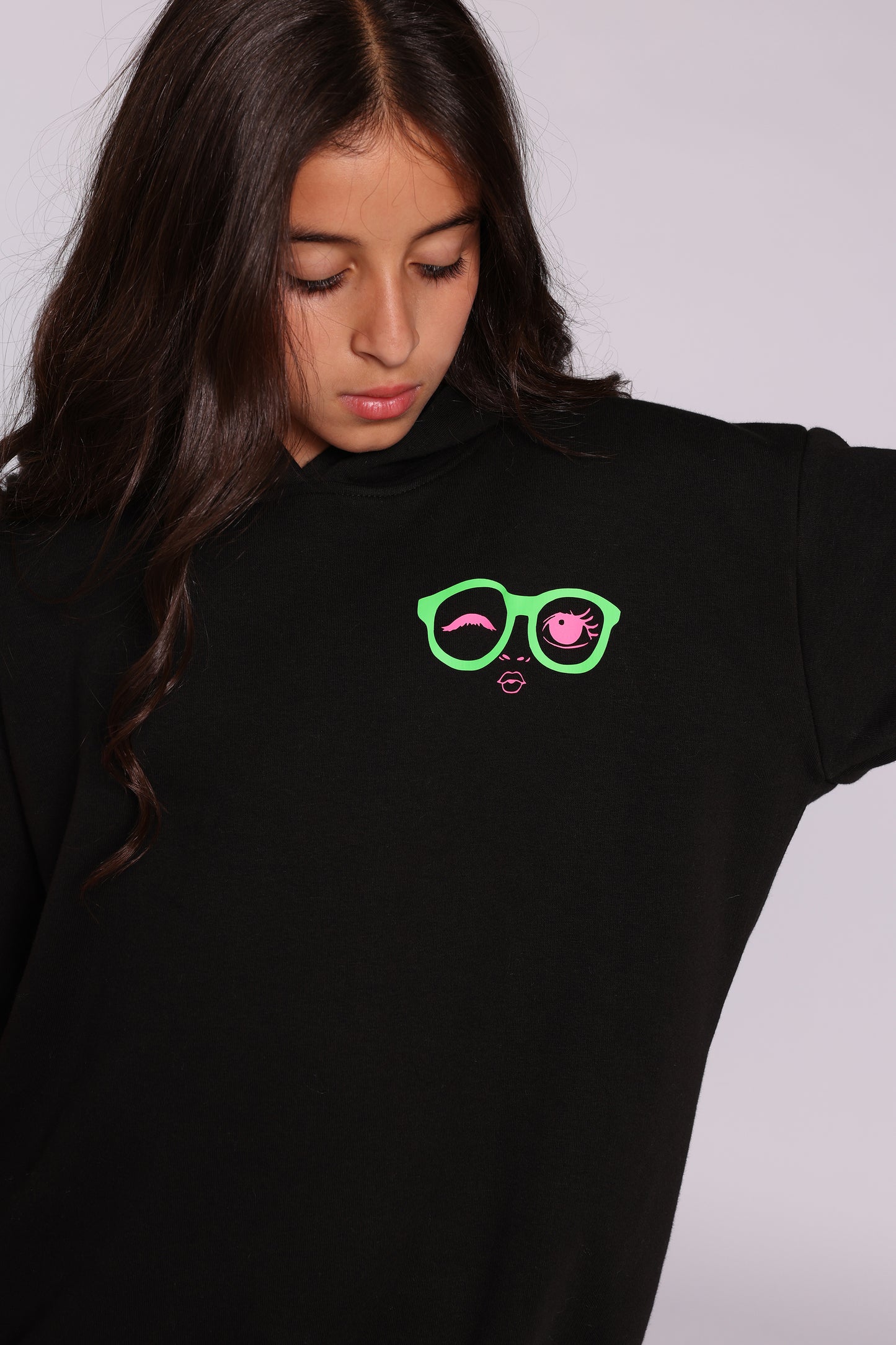Black Curly Hoodie