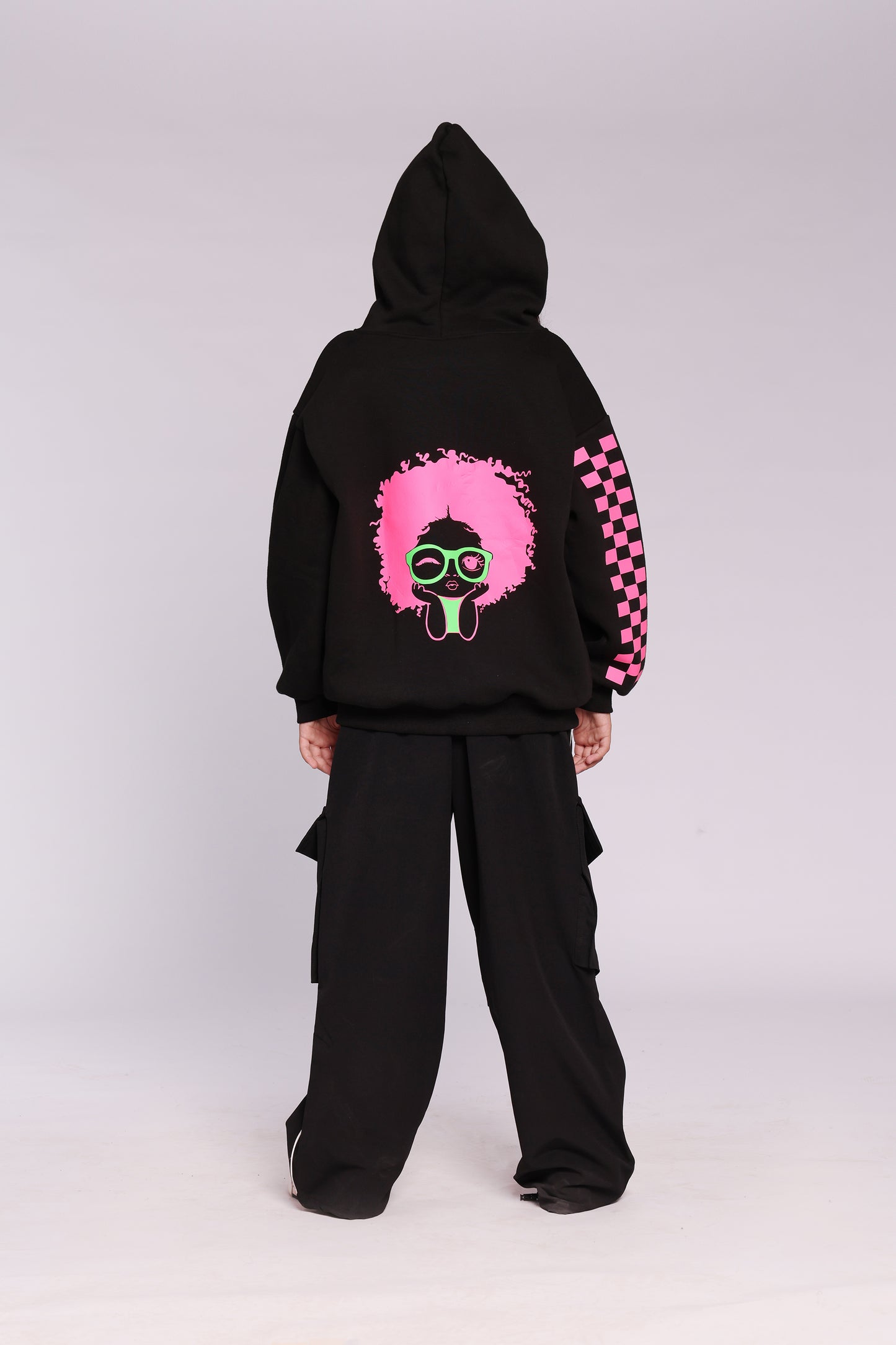 Black Curly Hoodie