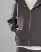 Core Heavy Fleece Full-Zip Hoodie -Grey