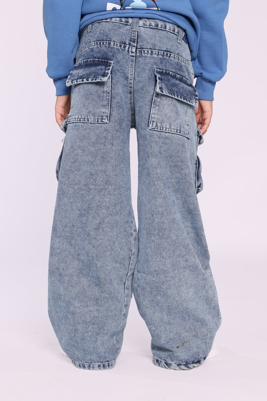 Genze Cargo Denim Blue