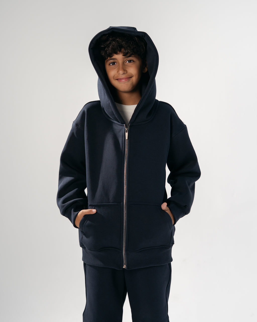 Core Heavy Fleece Full-Zip Hoodie - Navy