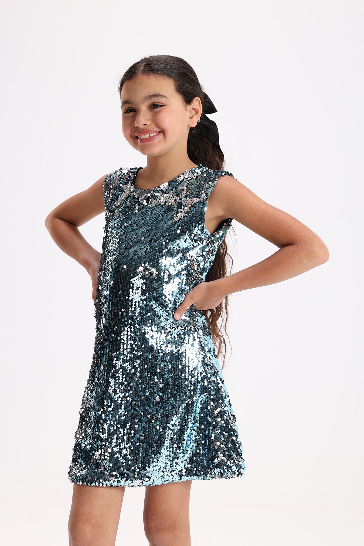 Aqua Silver Dress