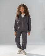 Core Heavy Fleece Full-Zip Hoodie -Grey