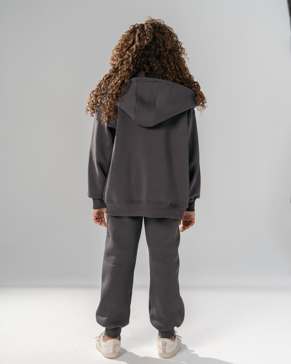 Core Heavy Fleece Full-Zip Hoodie -Grey