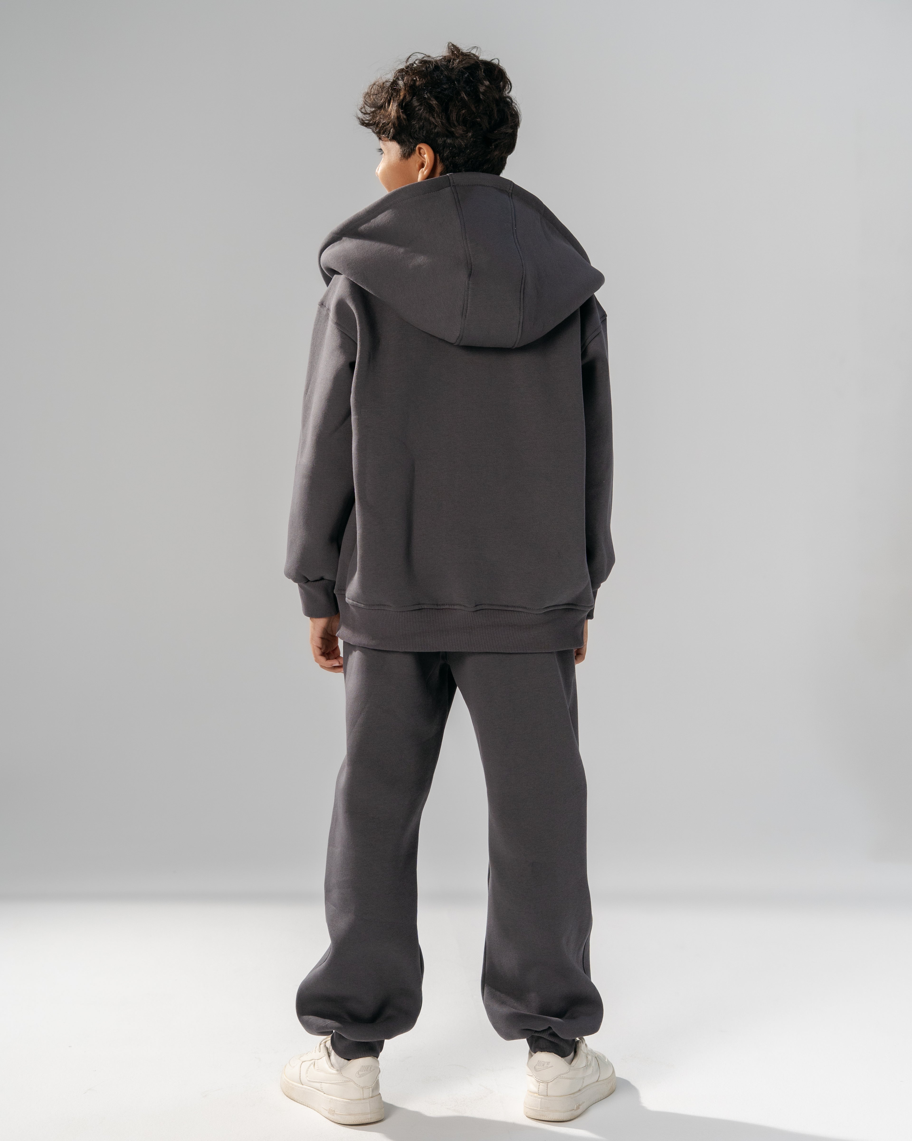 Core Heavy Fleece Full-Zip Hoodie -Grey