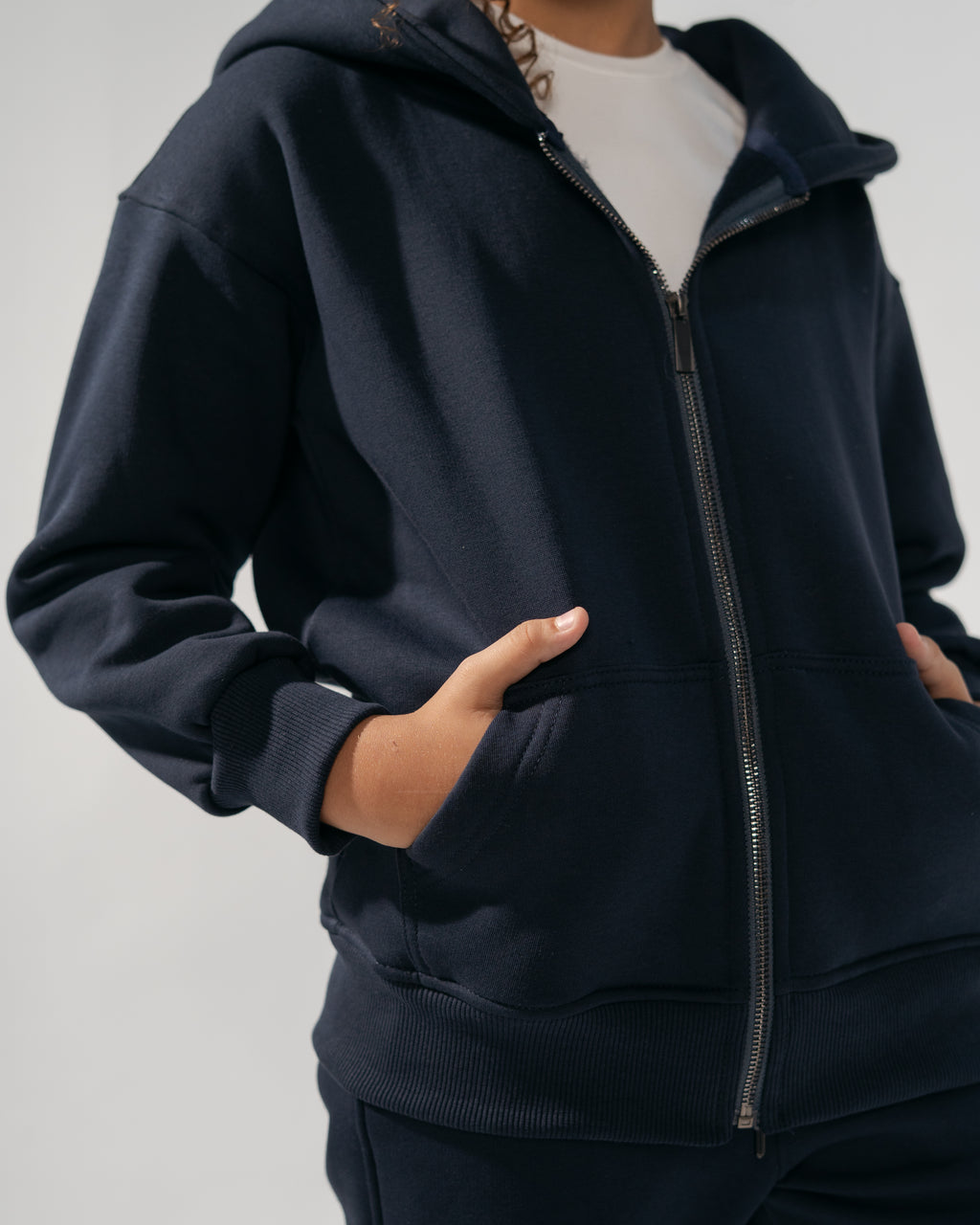 Core Heavy Fleece Full-Zip Hoodie - Navy