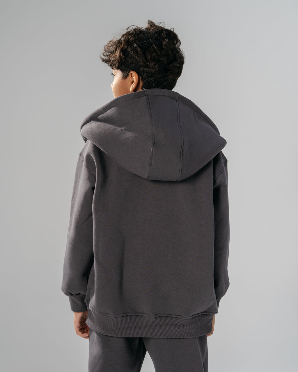 Core Heavy Fleece Full-Zip Hoodie -Grey