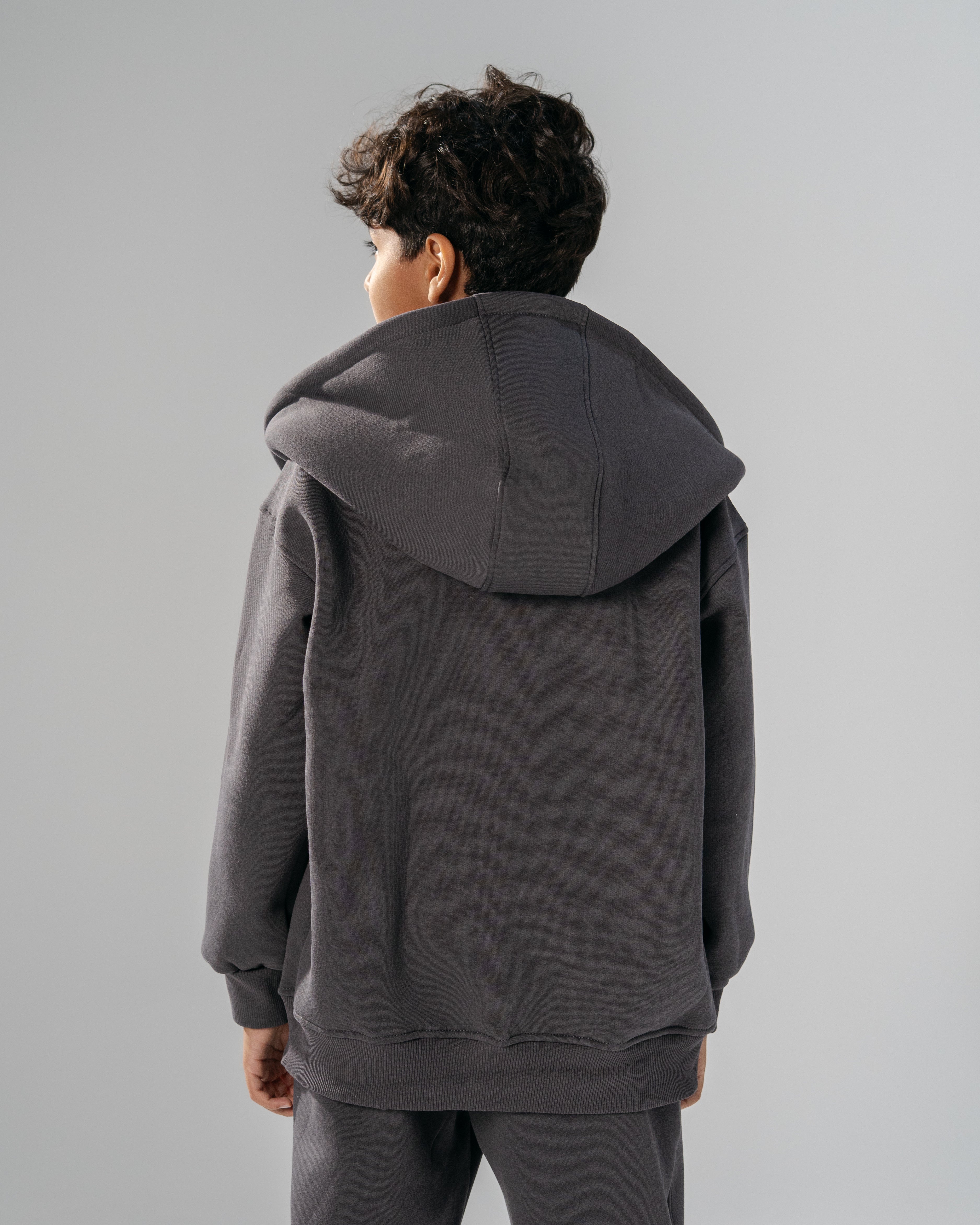 Core Heavy Fleece Full-Zip Hoodie -Grey