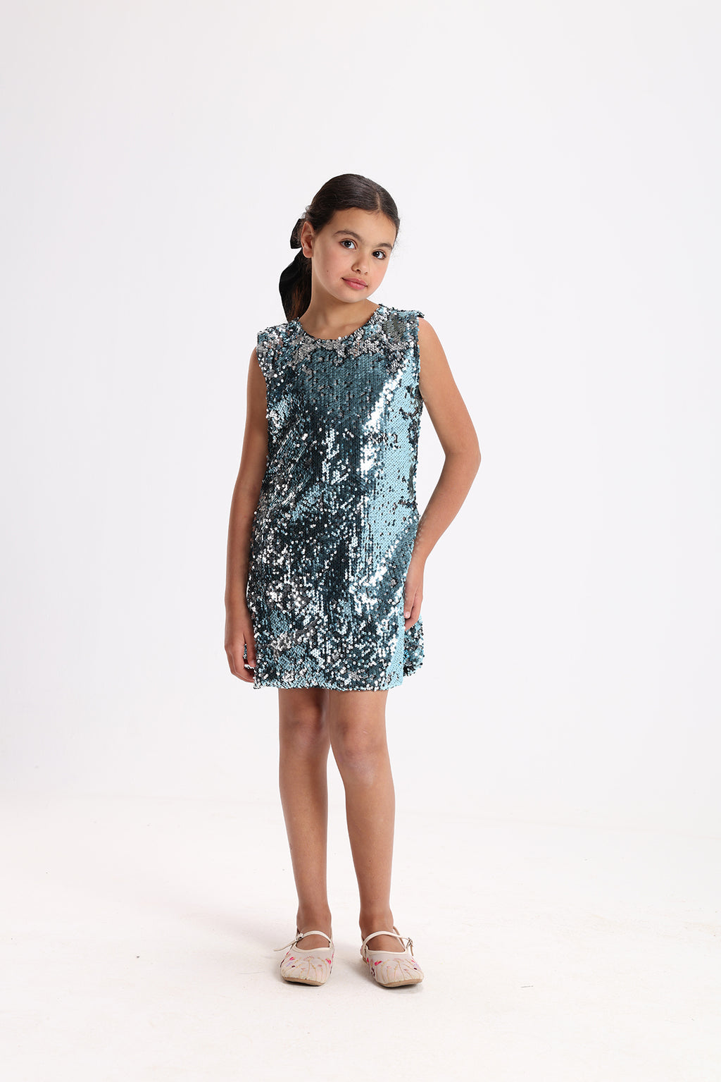Aqua Silver Dress