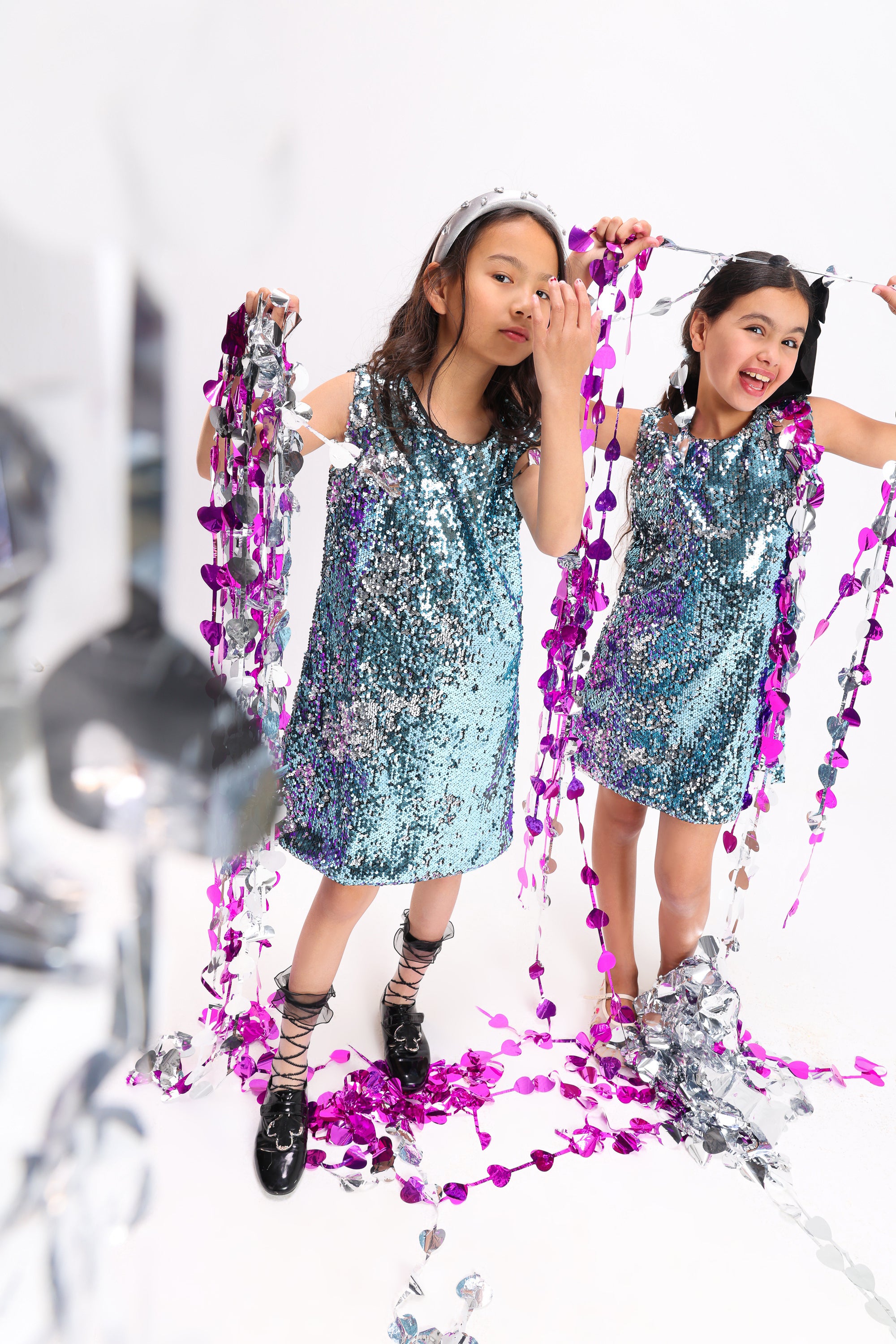 Aqua Silver Dress