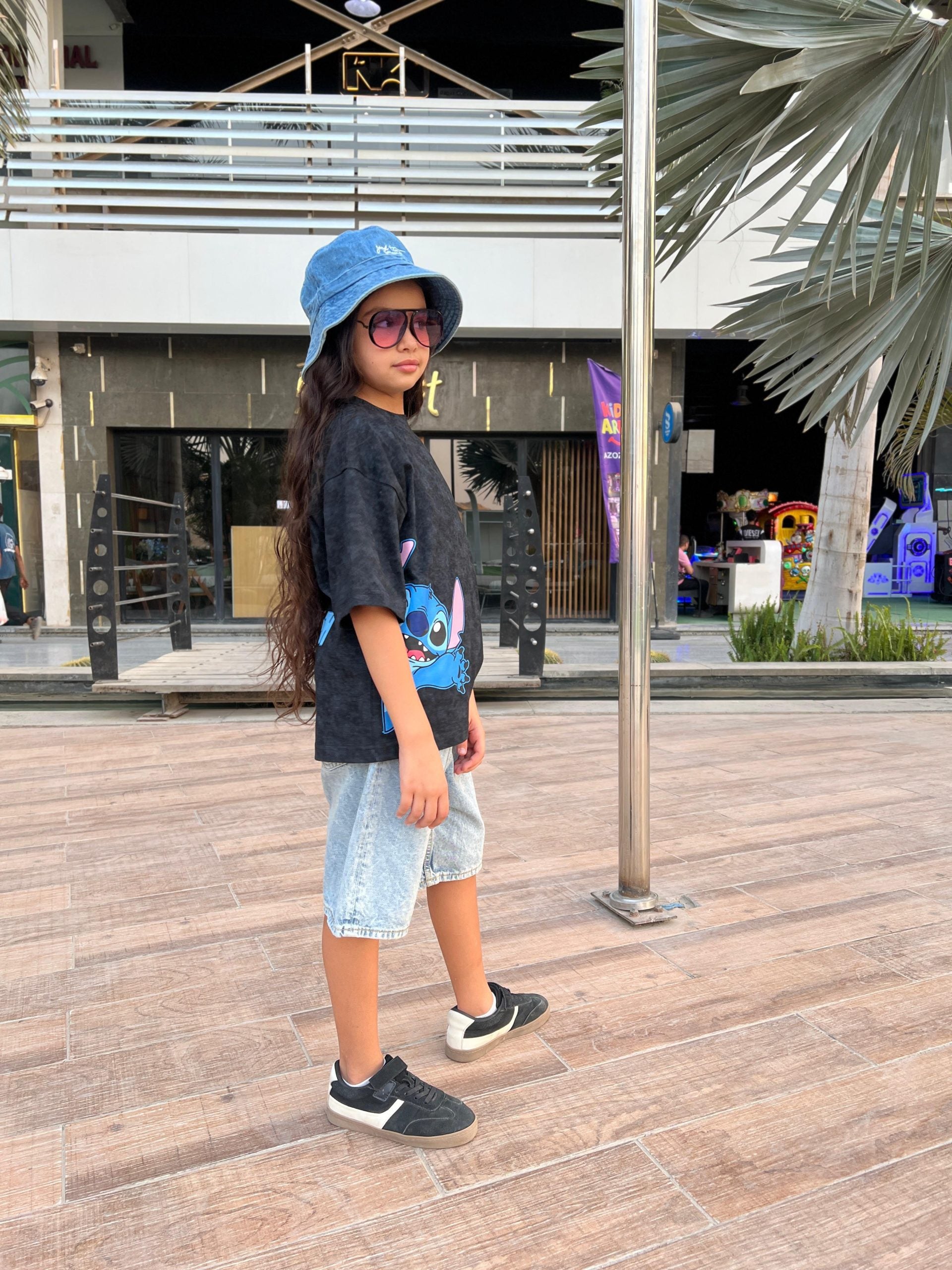 Stitch T-Shirt-Black