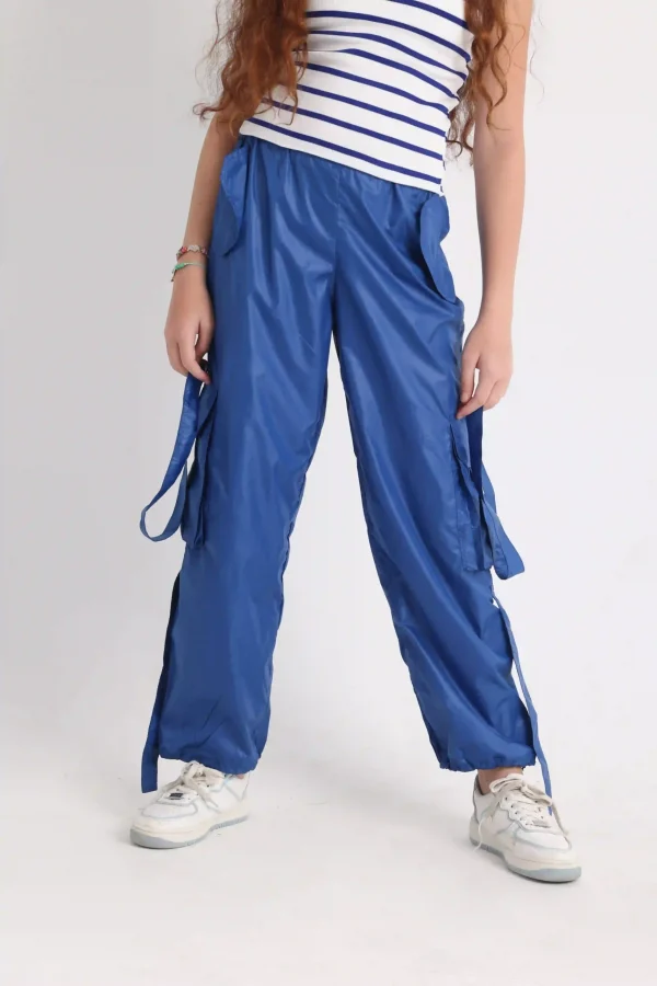 Ocean Blue Parachute Pants