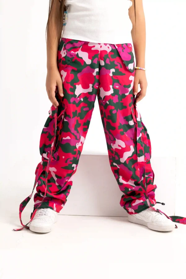 Camo Pink Parachute Pants