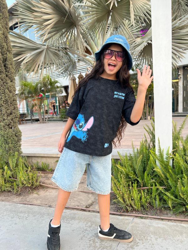 Stitch T-Shirt-Black